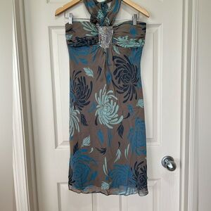 💯% Silk Halter Dress Max & Cleo
